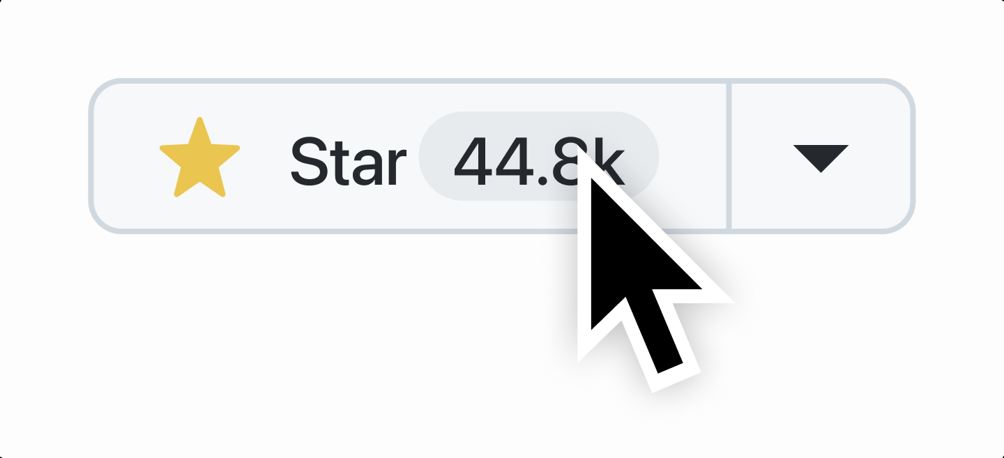 The GitHub star button, indicating 44.8k stars