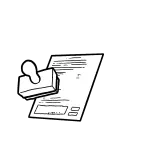 Paper with a big approval stamp