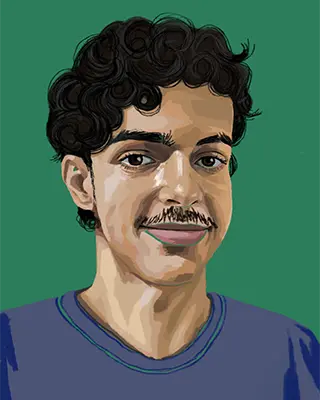 Drawing of Gabriel Moreira, courtesy of himself
