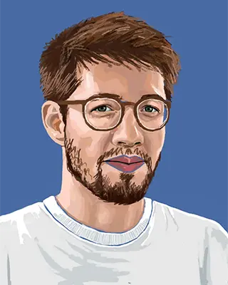 Drawing of Tobias Schmitz